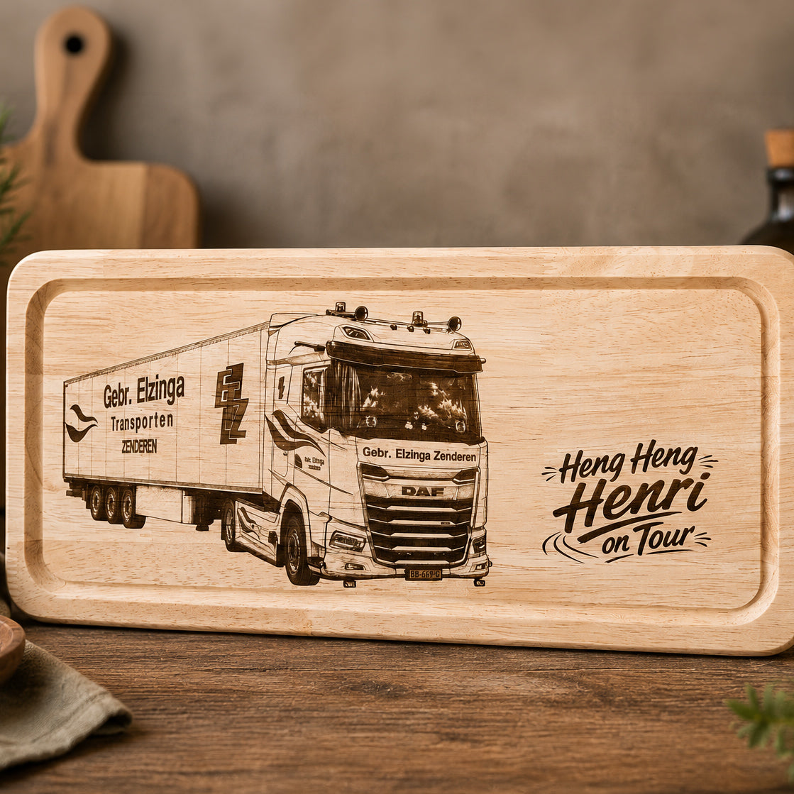 Houten Herinneringsplank met Eigen Foto & Tekst