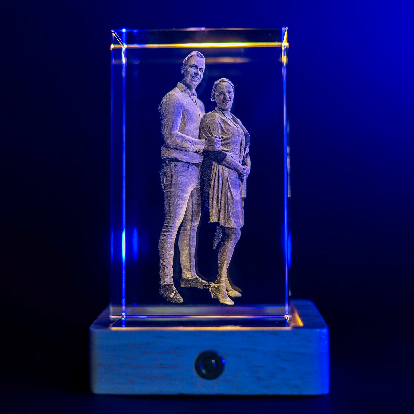 3D Kristal met Eigen Foto – Persoonlijk Portret met LED