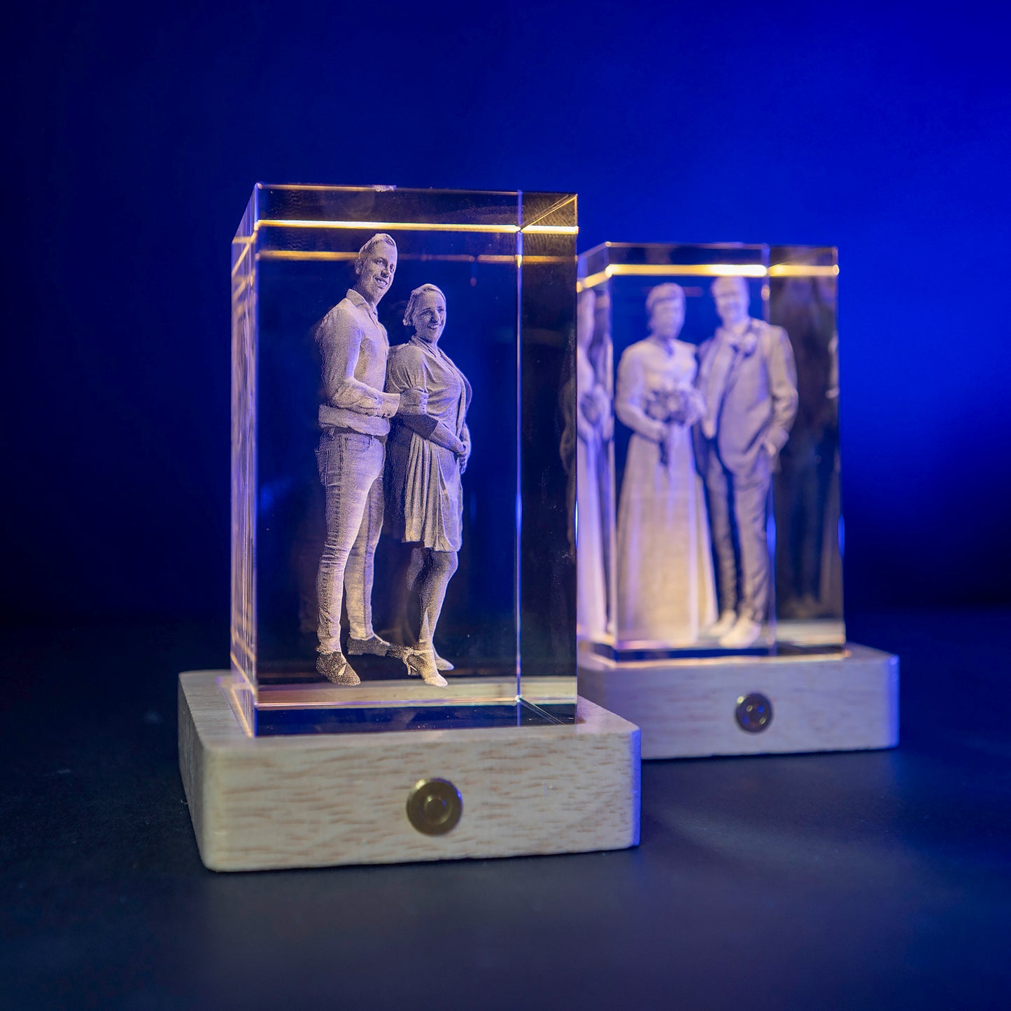 3D Kristal met Eigen Foto – Persoonlijk Portret met LED