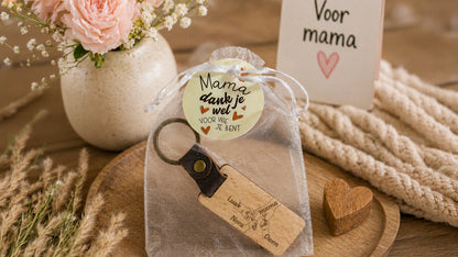Sleutelhanger voor mama met de namen van de kinderen