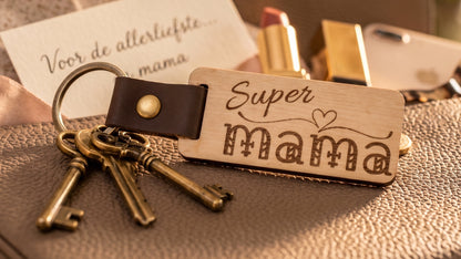 Sleutelhanger voor mama met de namen van de kinderen