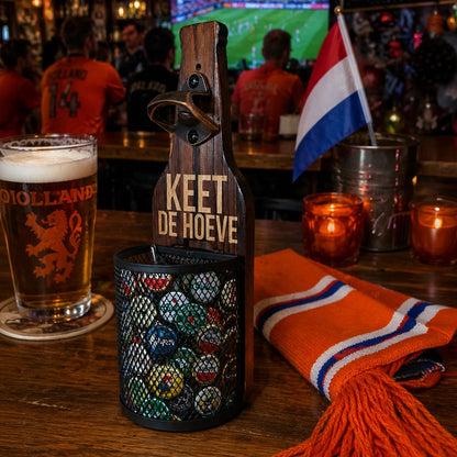 Houten wandbieropener Gepersonaliseerd