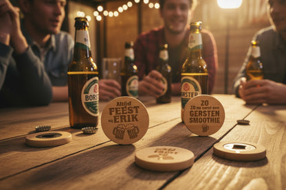 Ronde houten flessenopener